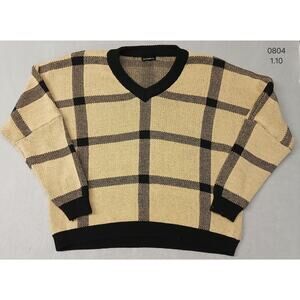 Just Fashion Now (2XL)  V-Neck Multicolor Pullover Sweater